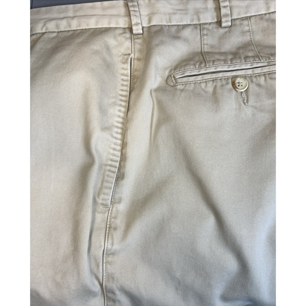 Peter Millar Shorts Mens 38 Khaki Pima Cotton Peru Luxury Golf Flat Front Preppy - Picture 7 of 14